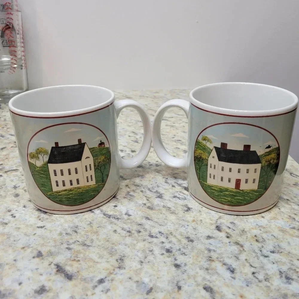 2 Sakura Brandon House Country Life Decorative Coffee Mugs-Warren Kimble